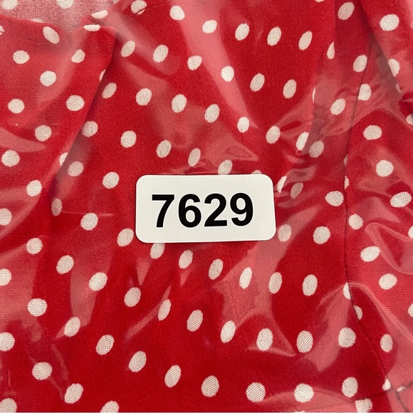 Free People Red White Retro Polka Dot Long Sleeve Love Street Top 37629 - Picture 8 of 10